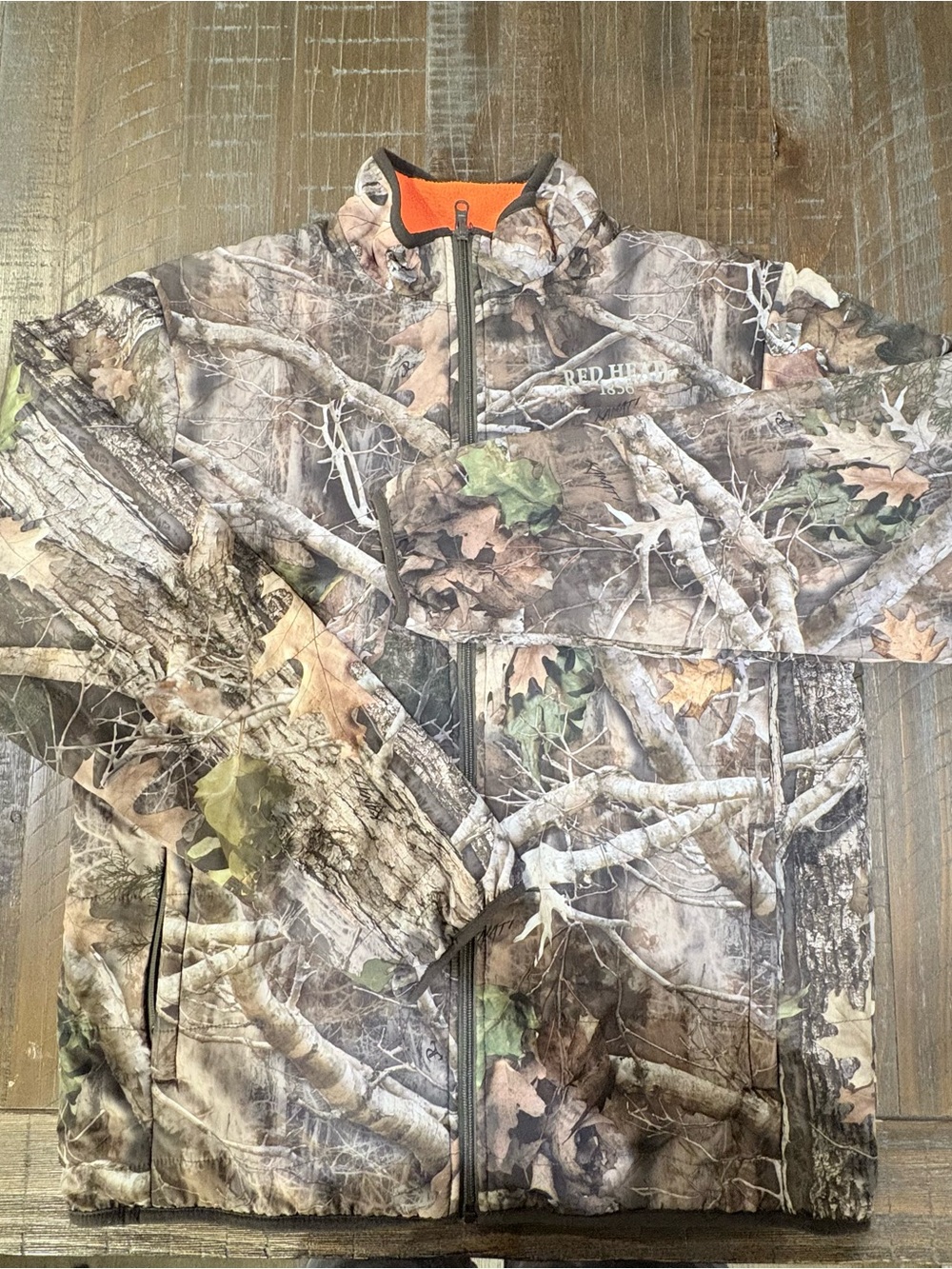 RedHead Reversible Camo Hunting Jacket - Men’s Medium - Blaze Orange / Realtree